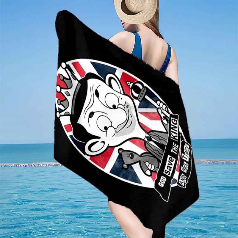 Mr. Bean's Adventure Beach Towel, Super Soft Microfiber, Gift for Her/Him, Birthday, for Pool, Beach, Travel, Home Decor Fan gifts