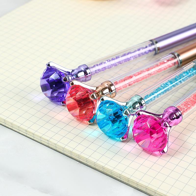 1PCS Creative Diamond Ball Pen 0.5mm Blue Ballpoint Pen