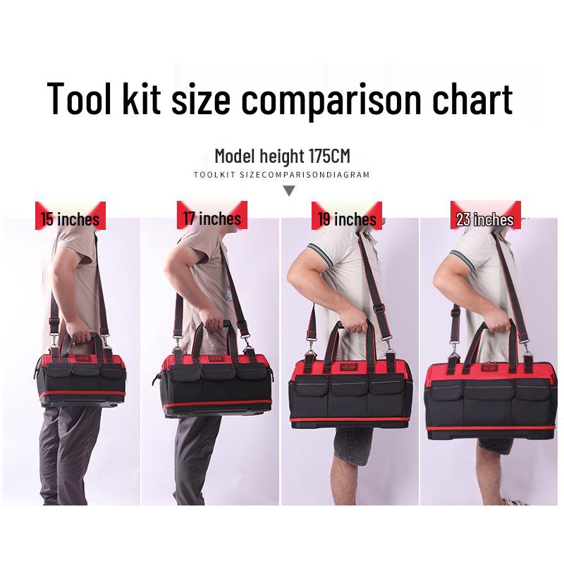 Bolsa de herramientas para electricista: Lona Impermeable y Duradera con Diseño Ampliado y Resistente al Desgaste para un Almacenamiento Conveniente y Multifuncional.