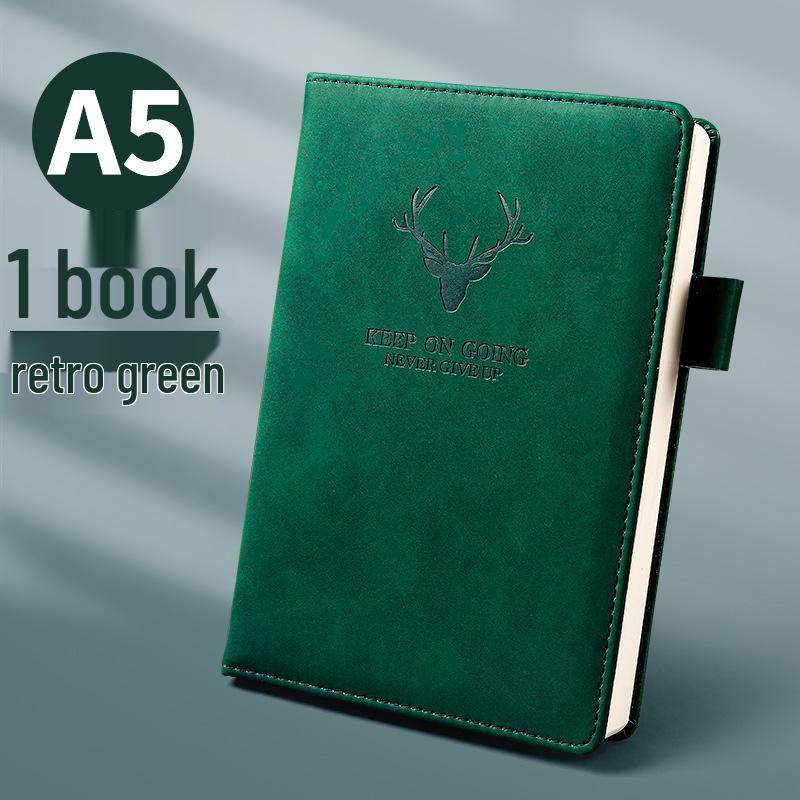 A5 Verdicktes Business-Notizbuch mit Ledereinband - Elegantes Retro-Büro-Schreibwaren für Buchhaltung und literarische Nutzung