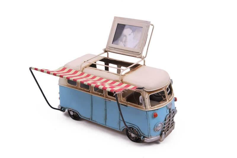 

Декоративный металлический микроавтобус с рамой, держателем для ручек и тентом