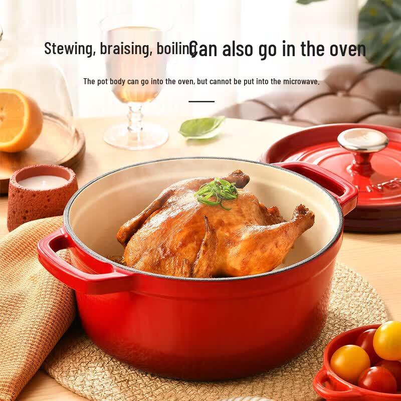 Liven Cast Iron Enamel Stew Pot