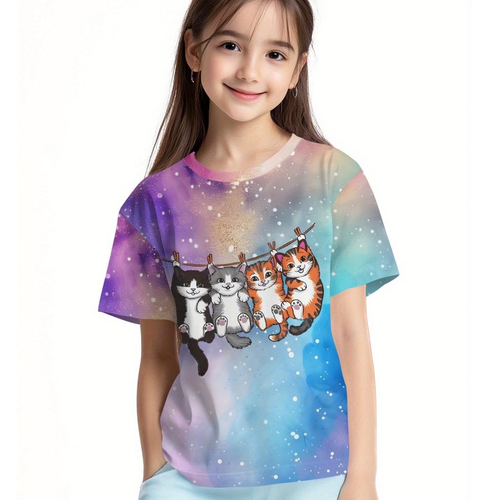 Cute Baby Girl Clothing Short Sleeve Child T-Shirt Summer Boys' T-Shirt Breathable Tees Girls Clothes Girl Blouse