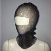 Elegant Zircon Rhinestone Mesh Veil Elastic Mesh Rhinestone Head Mask Y2K Headwrap Balaclava Hat Party