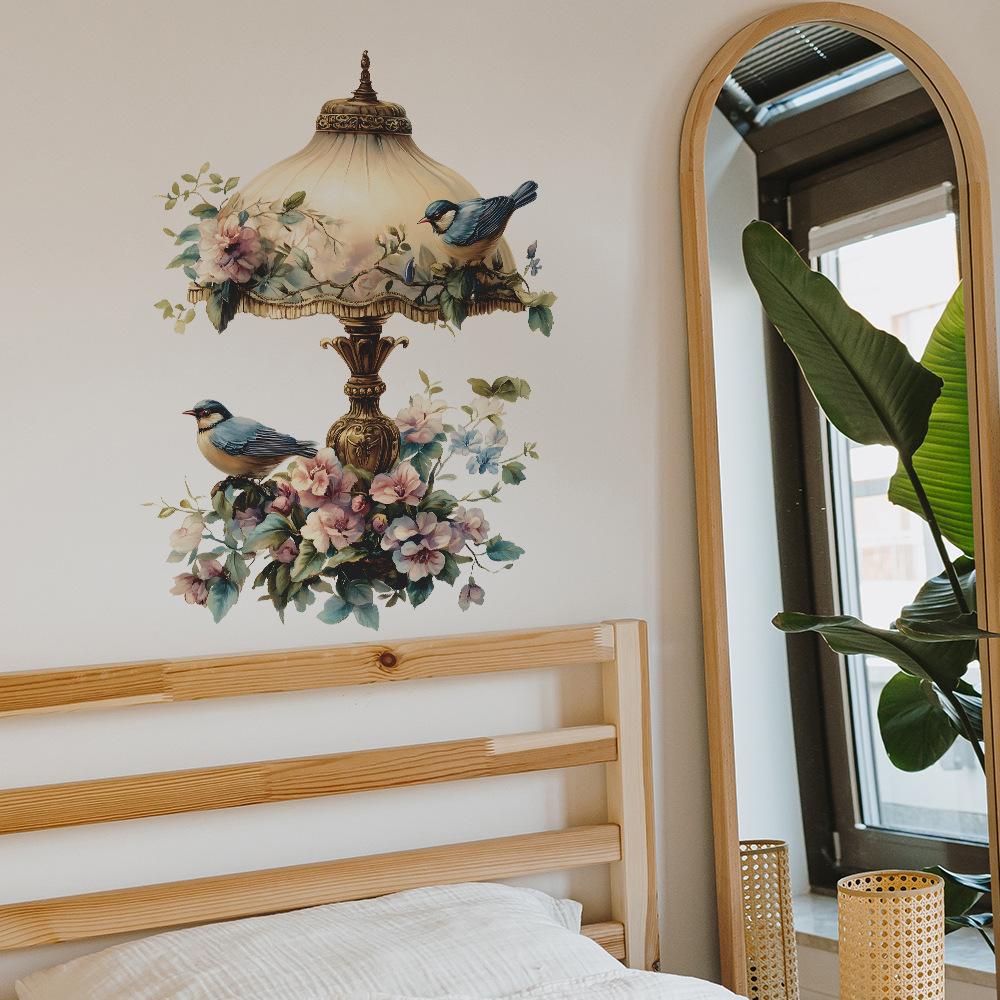 Vintage Gatlykta Fågel Sovrum Vardagsrum Hem Väggbakgrund Landskapsarkitektur Dekoration Väggdekaler