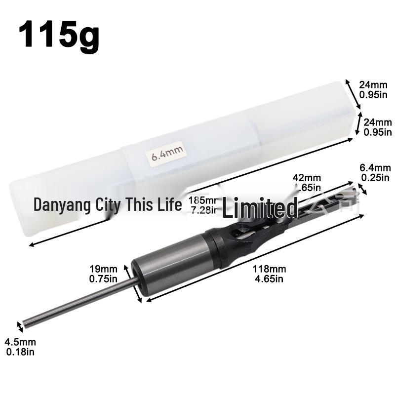 4pc Extended Square Hole Drill Set for Woodworking Tenon Machines