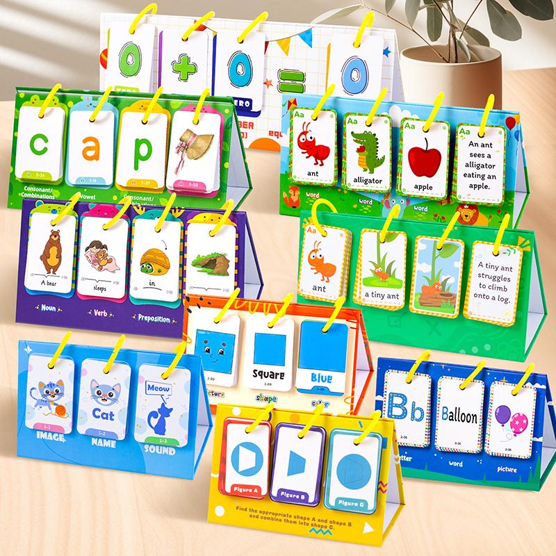 Joc Fonic Words Builder Flipchart Autoportant Carduri Flash pentru Ortografie Engleză Jucării Instrument Educațional de Învățare pentru Elev Profesor