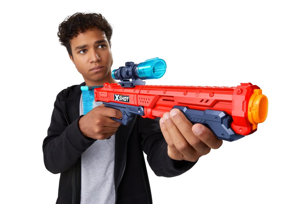 ZURU XSHOT Excel Hawk Eye Blaster žaislas su 16 strėlyčių, kempininėmis strėlytėmis, 36435, Autentiškas