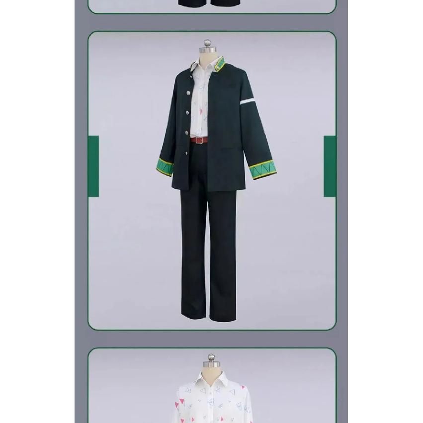 Giacca a vento Anime Cosplay Mitsuki Kiryu Set Uniforme Cappotto Camicia Pantaloni Cintura Uomo Donna Completo Costume di Carnevale