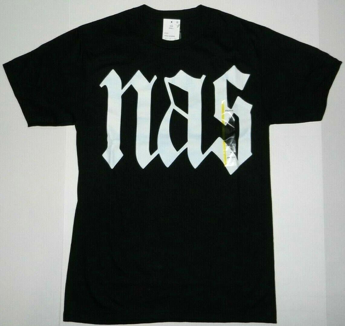 

Футболка черная с логотипом рэпера Nas Новая L