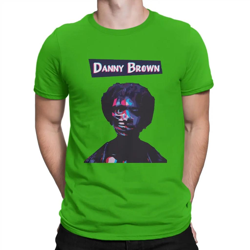 Geometry Rock T Shirt Men's  Pure Cotton Casual T-Shirts Crewneck Danny Brown Rapper Tee Shirt Short Sleeve Clothing Birthday