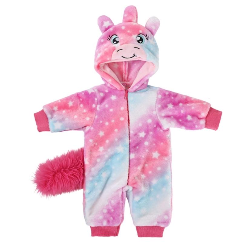 Animal Theme Costume Outfit For 43CM Reborns Doll Machine Washable Doll Clothing Easy To Change for Kids Pretend Play