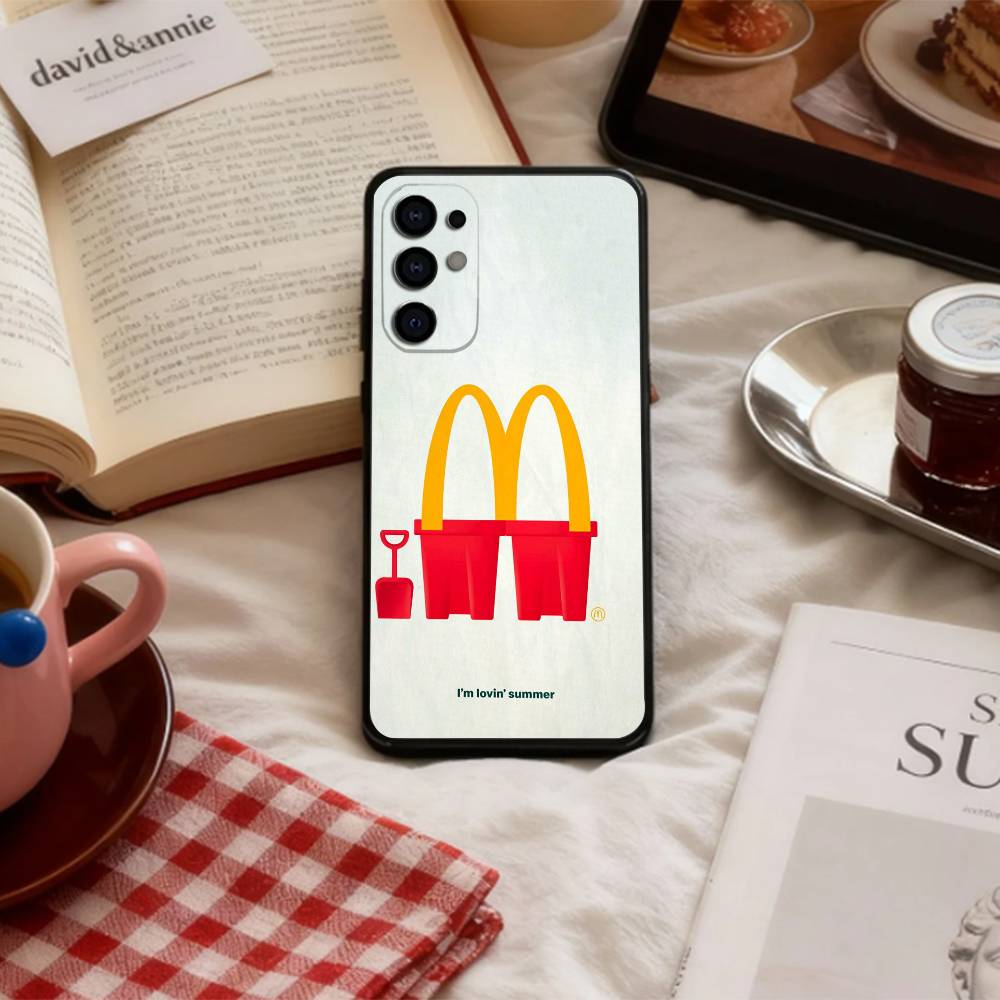 Heißes M-McDonalds L-Logo Handyhülle Für Samsung S 25,24,23,22,30,21,10,9,Ultra,Plus,Lite,FE,4,5 G Weiche Schwarze Hülle