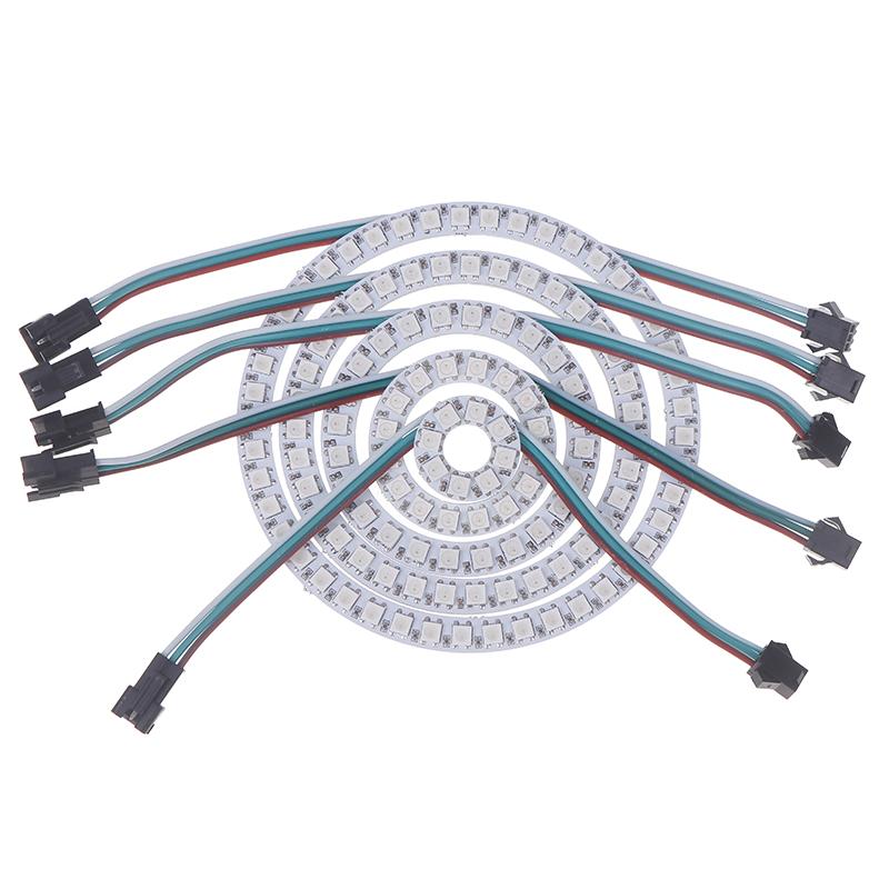 Ws2812B Addressable Led Pixel Ring 8/16/24/35/45Leds Ws2812 Rgb Led Diode Ring Color Ic Built-In Led