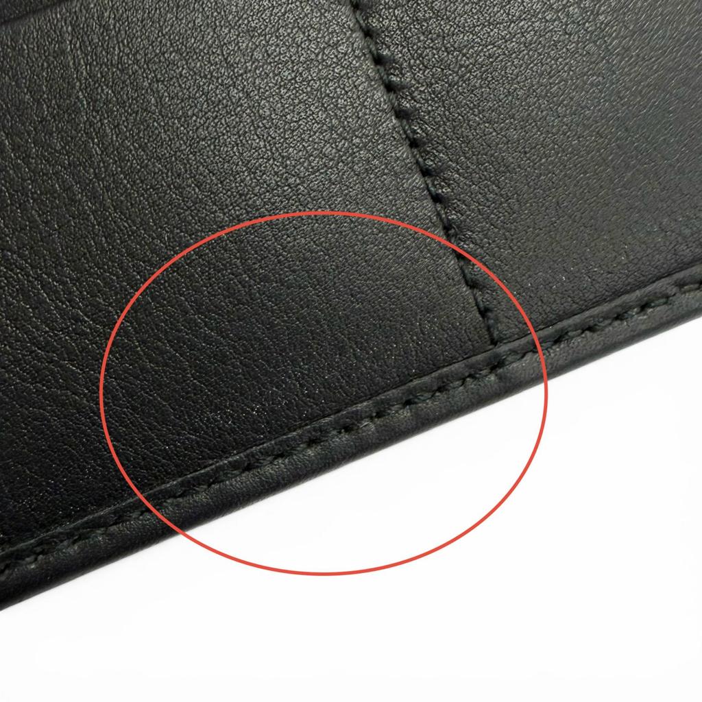 Excellent GUCCI Purse GG Emblem Continental Wallet black GG canvas mens 821802 Used