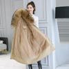 0Kg Fat M Pie To Overcome Women's Long Thickened Large Fur Collar Cotton Clothes Waist Cotton Coat Coat Tide
