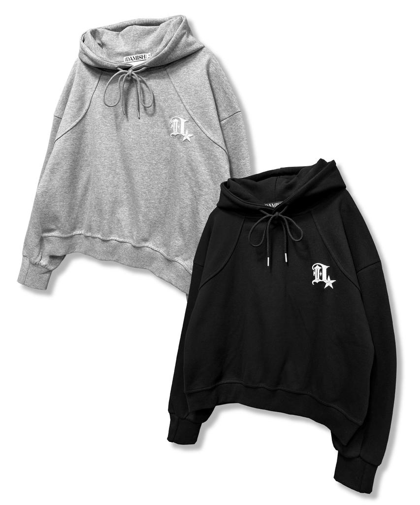 Gothic 3D Symbol Embroidered Hoodie_Black