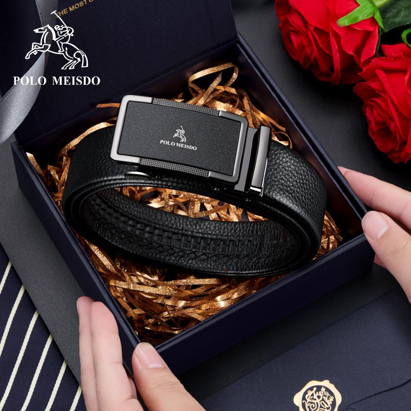 

Мужской ремень Paul Messier из высококачественной натуральной кожи с автоматической пряжкой 115cm