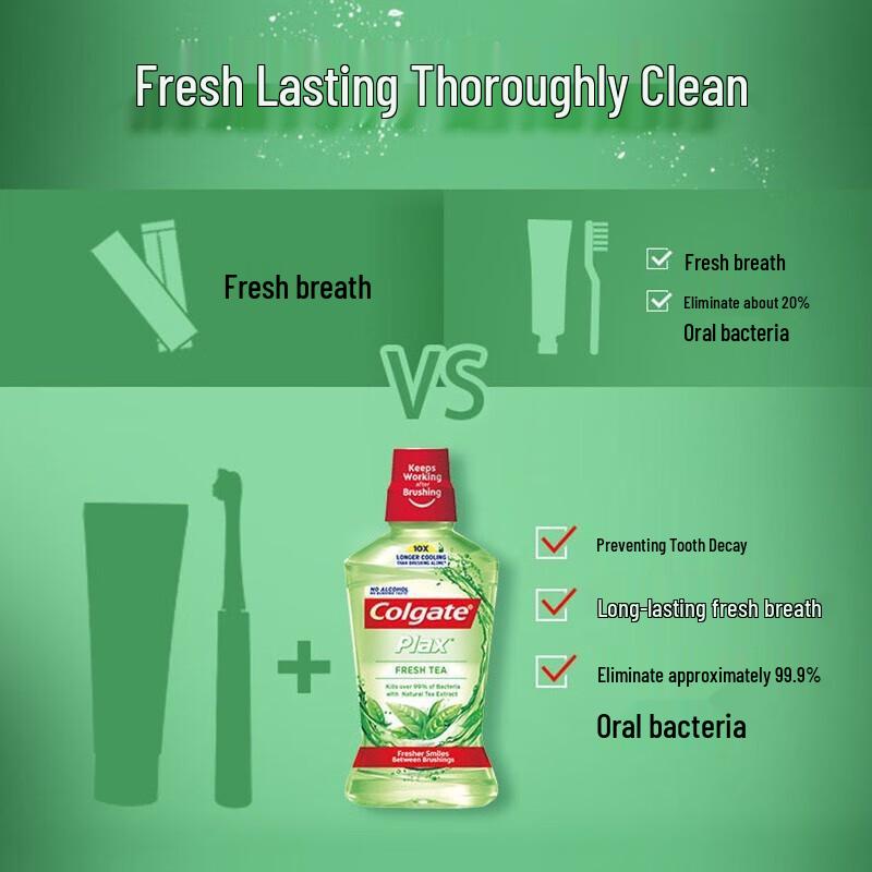 Colgate Jasmine Green Tea Mouthwash 3x500ml Pack