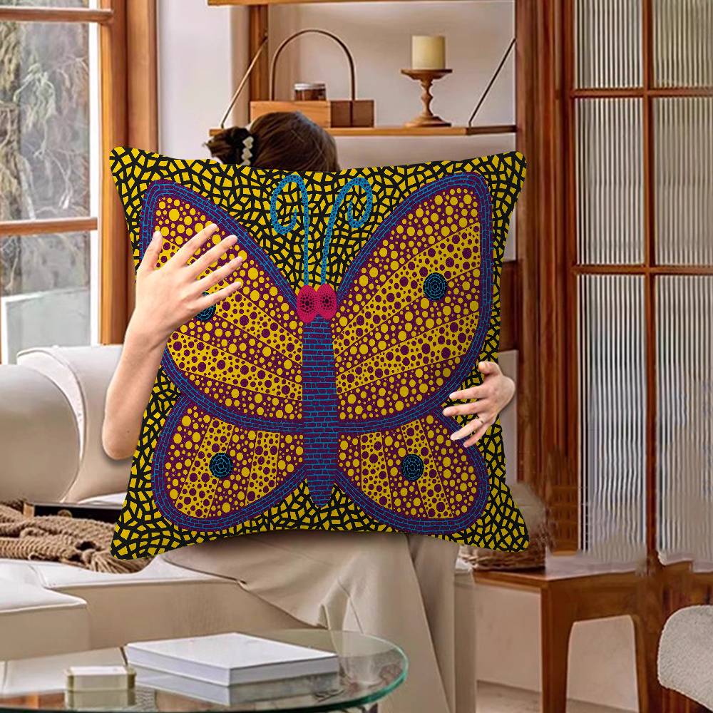 kKusama yYayoi Art Cushion Cover Polyester Sofa Cushions Decorative Throw Pillows Home Decoration Pillowcover