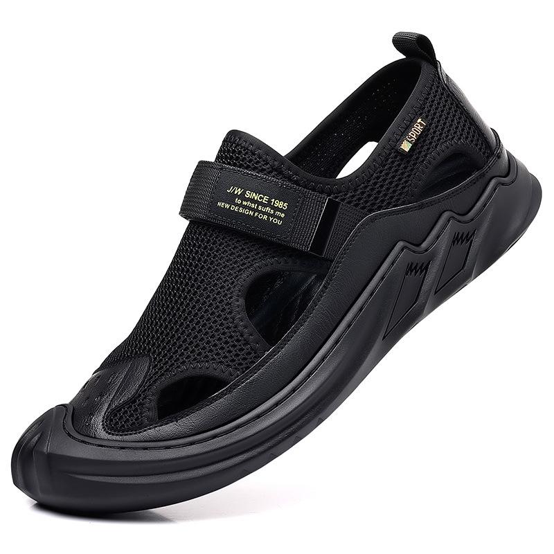 Men's summer new outdoor beach shoes men's shoes thin lightweight breathable mesh shoes sandals 2025