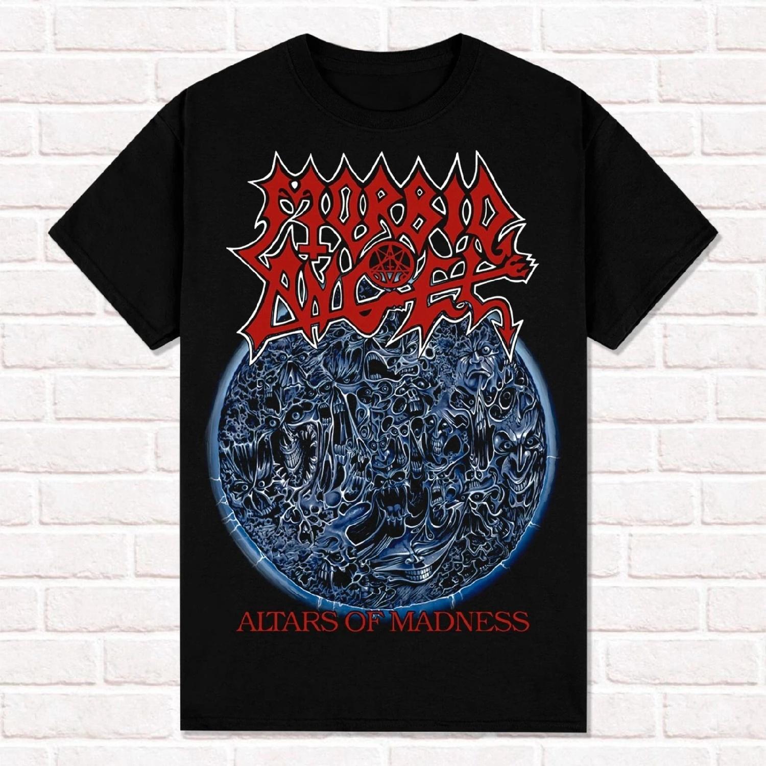 Футболка Morbid Angel Altars of Madness 1989 Флорида Смертельный Метал Футболка Топы Унисекс Хлопок Короткий Рукав Уличный Стиль XXXXXL разноцветный