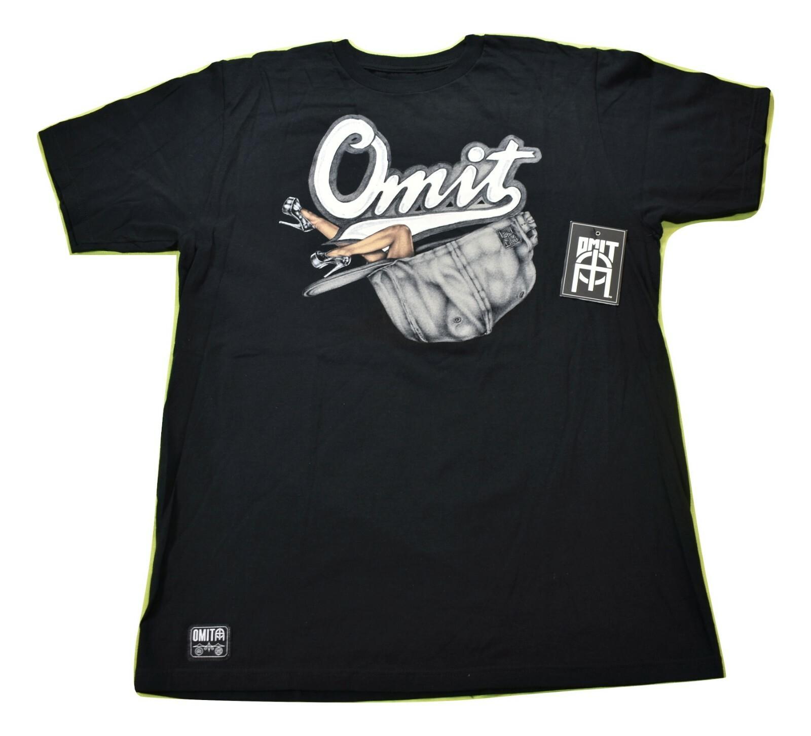 Omit Mens Snatch Black Black Tee Shirt New L XL