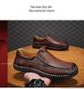 Plus Size Men's Casual Spring Leather Low-Top Shoes, Trendy Hand-Stitched and Breathable, Sizes 47-48