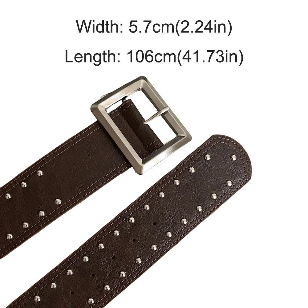Fashion Heavy-Duty Rivet Wide Belt Y2K Harajuku Slimming Belt Vintage Punk Rock Waist Strap For Women