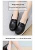 2026 Spring/Autumn Wedge Shoes for Middle-Aged Women - Casual Black Leather Mother's Footwear