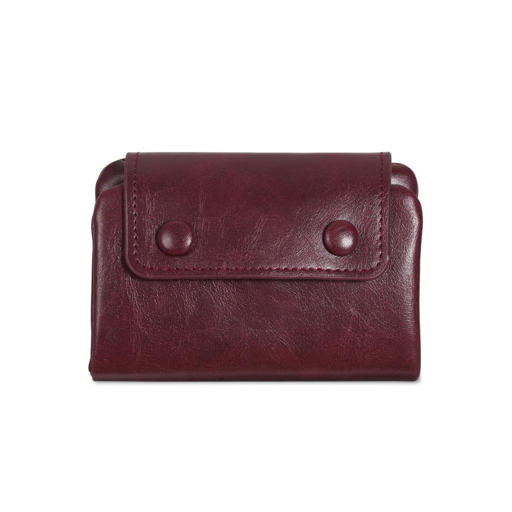 

Vintage Soft Leather Korean Wallet Multi-Card Slot PU Coin Purse Compact Solid Color Card Holder Business