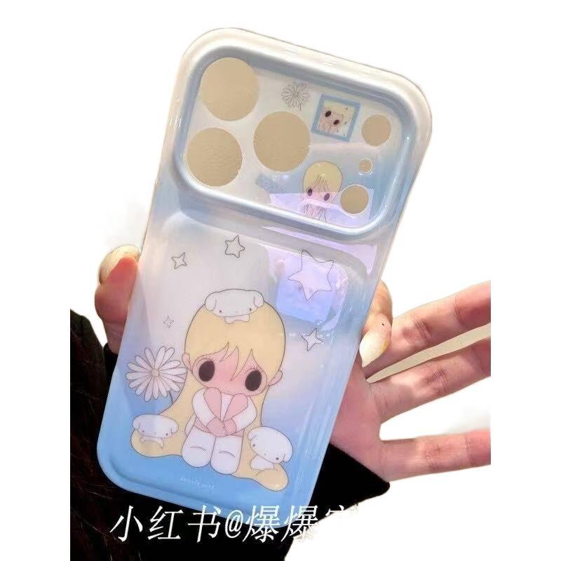 Applicable To Apple Iphone17promax Smudge Girl 16pro Simple 15ins Cute 14 Anti-drop Mobile Phone Case