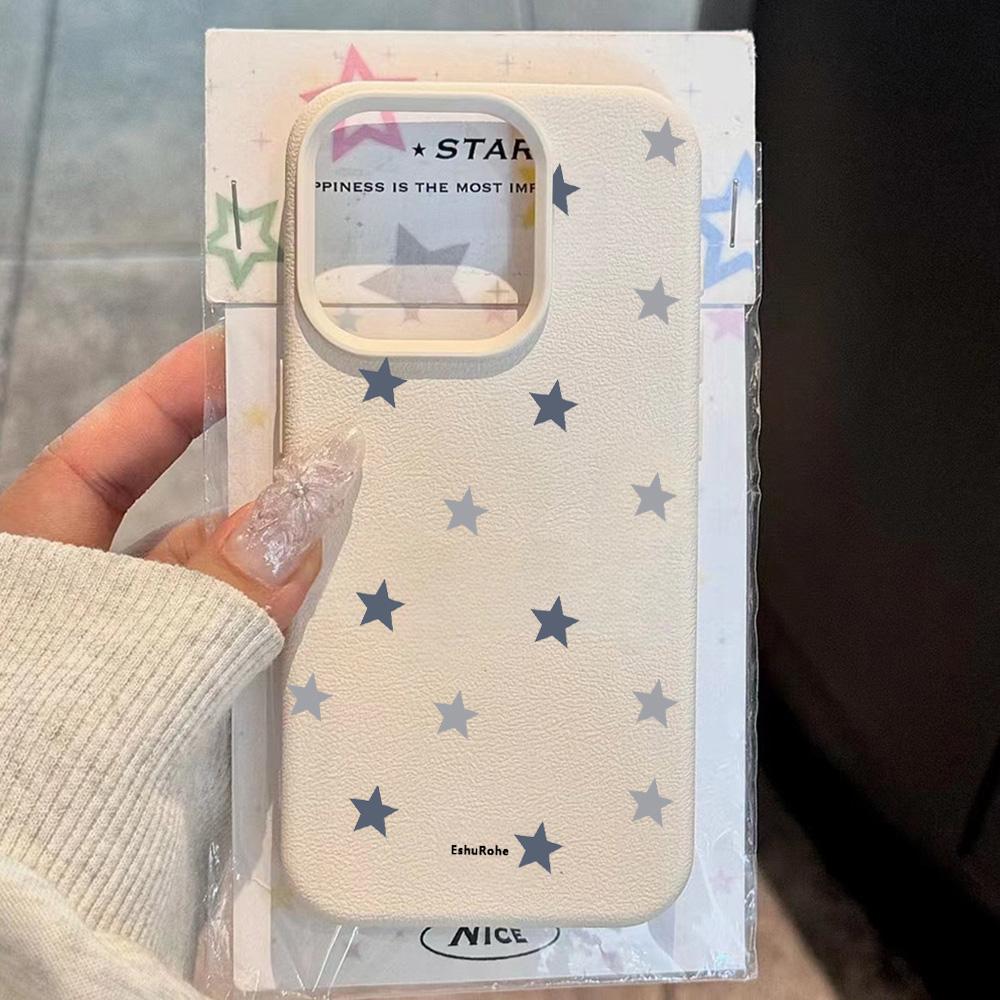 HOT Luxurious Stars Lichee Leather Pattern Phone Case For Redmi Note 14 13 12 11 10 9 8 Pro Plus 4G 5G Shockproof Cover