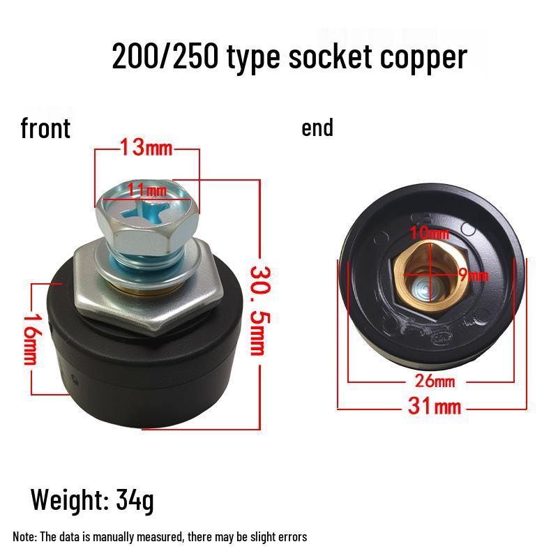 Copper Quick Plug Welding Machine Connector - Universal Male & Female Accessories