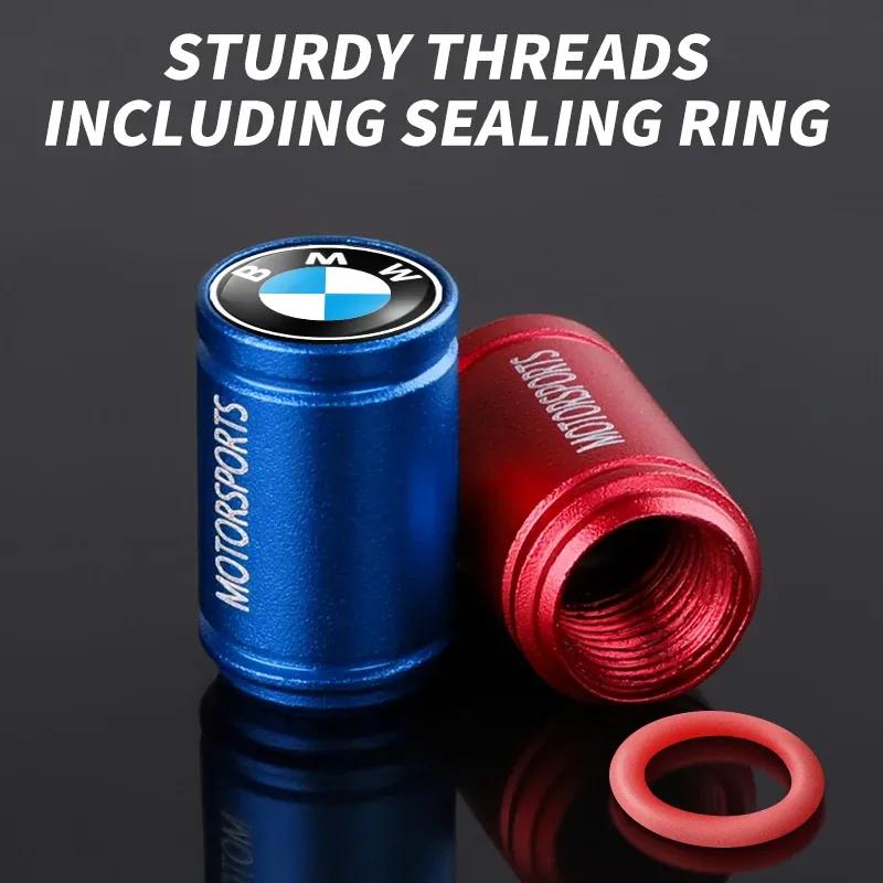 4pcs Car Wheel Tire Valve Caps Air Stem Covers For BMW Performance E39 E90 E36 E46 G22 F25 F20 F15 F40 F36 G30 G20 G05