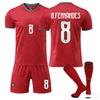 Teens Kids Adults Custome Name Football Kits 2026 FIFA World Cup Portugal Home #8 B.FERNANDES Training Jersey Set with Socks
