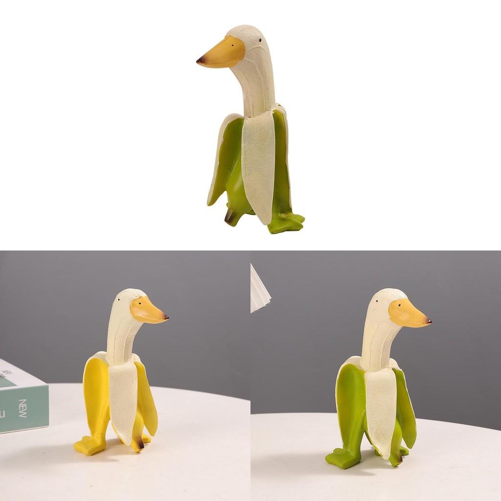 Duck Banana Resin Animal Sculpture Fun Desktop Decorations Gift Friends For