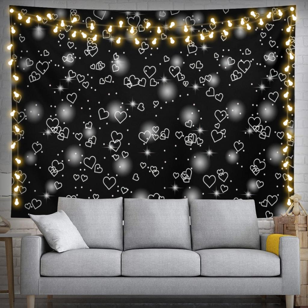 Love Heart Tapestry Romantic Lover Tapestry Creative Gift Tapestry Wall Hanging Decor Tapestries Bedroom Home Living Room Dorm