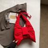 Fashion ballet style bag women's 2025 summer simple bow tote bag large capacity shoulder bag