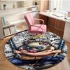 Demon Slayer Print Round Rug, Washable Floor Carpet, For Entryway Dorm Laundry Room Office Study, Home Decor Birthday Christmas Gift