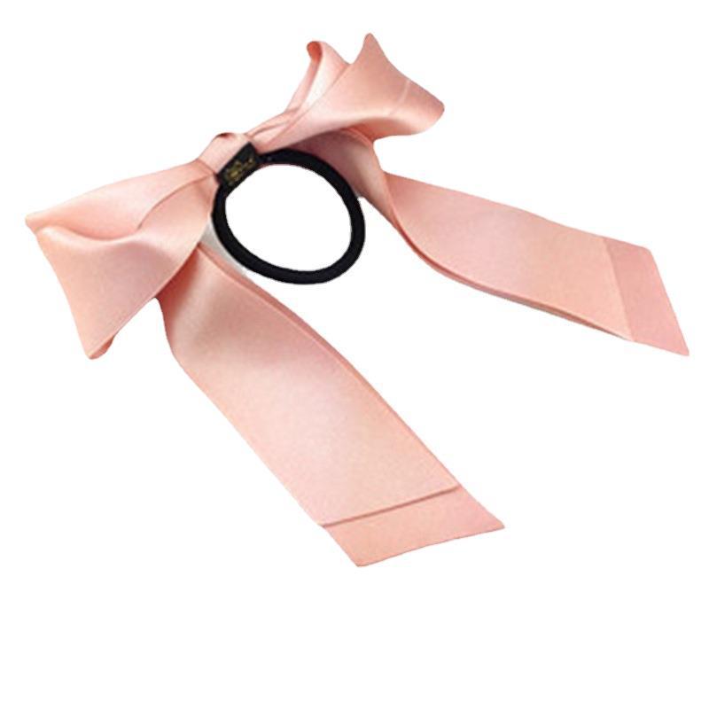 Korean Style Double Layer Satin Bow Hair Tie
