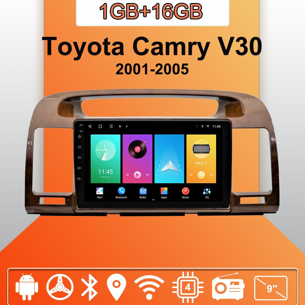 

Автомобильное радио Android Auto Carplay для Toyota Camry V30 2001-2005, мультимедийный проигрыватель, головное устройство, стерео, GPS-навигация, BT, WIFI, 1+16 ГБ 1+16GB