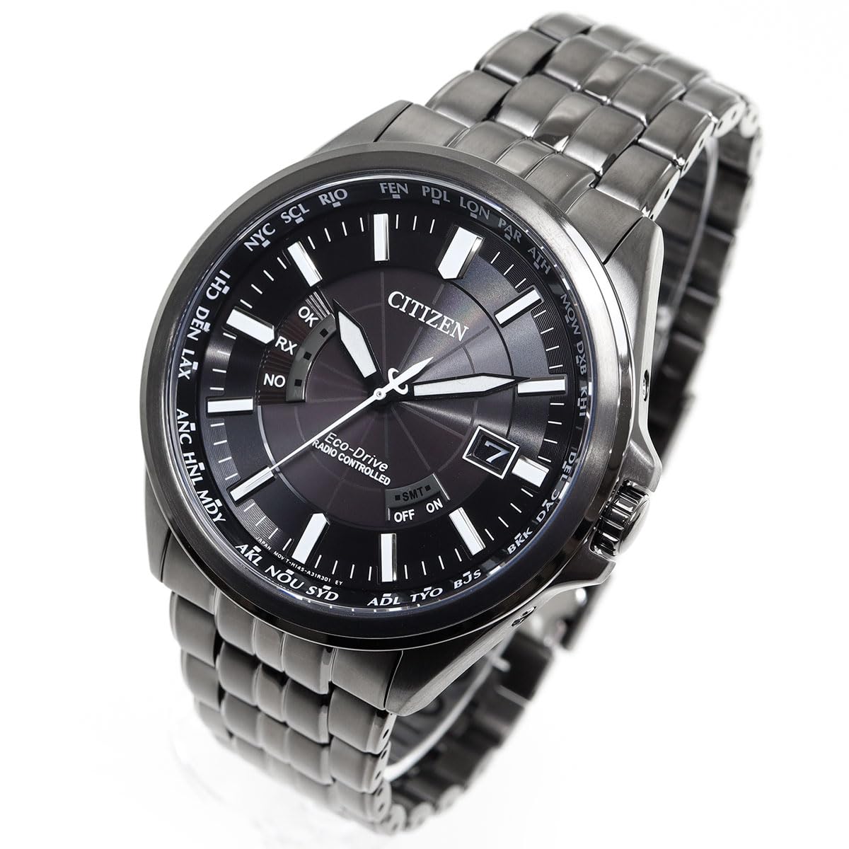 

CITIZEN COLLECTION NIGHT COLOR EDITION Black CB0294-54E Men s Watch, Light-Powered Eco-Drive, Radio-Controlled, Waterproof, чорний