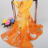 Glücksbringer Vogel Damen Chiffon Langer Seidenschal, Kleiner Garnschal, Kleines Geschenk.