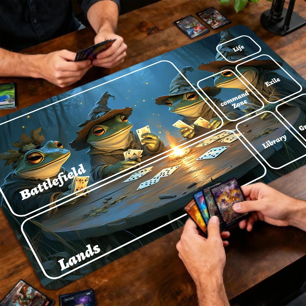 Magic MTG Playmat Gathering Gaming Mats Frog Wizard Anime Desk Mat Desk Accessories 35X60cm Mouse Pad Tapete TCG Magic Card Mat
