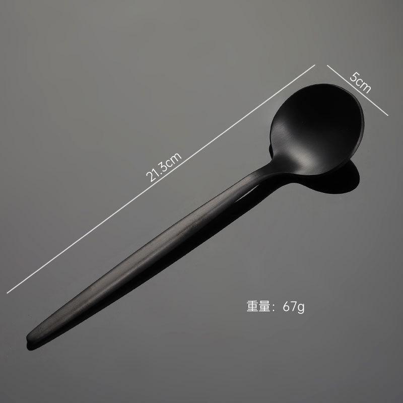 304 Stainless Steel Portuguese Knife and Fork Spoon Titanium-plated Gold Thick Western Tableware Paint Handle Wedding Gift