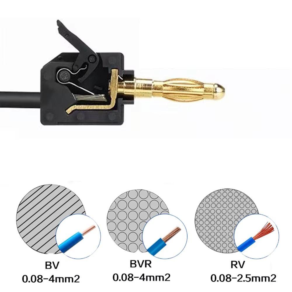 1Pcs Solderless Quick Connect Banana Jack High Current 32A Wire Connector Banana Plug  For Speakers