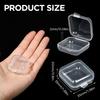 3-10Pcs/Lot Mini Square Storage Box Transparent Plastic Flip Cover Small Case Pill Jewels Dustproof Storage Pack Boxes Wholesale