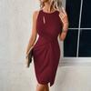 Women's Fashion Summer Color Dress Casual Beach Dress Slim Holiday Dress