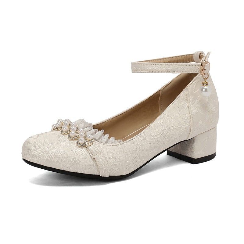 Huge look! With Hanfu, Hanfu shoes, women's thick-heeled horse dress, shoes, fairy gas cheongsam, Mary Jane